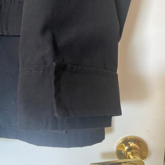 Men's Windproof Fall/Winter Penfield Parka -Black w. Plaid flannel lining - Med - Picture 4 of 14